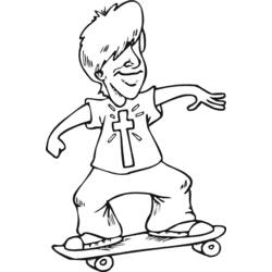 Dessin à colorier: Skateboard / Planche à roulette (Transport) #139346 - Coloriages à Imprimer Gratuits