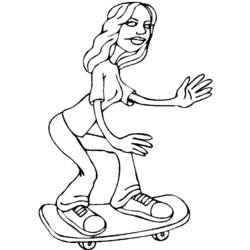 Dessin à colorier: Skateboard / Planche à roulette (Transport) #139354 - Coloriages à Imprimer Gratuits