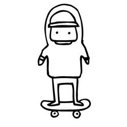 Dessin à colorier: Skateboard / Planche à roulette (Transport) #139359 - Coloriages à Imprimer Gratuits