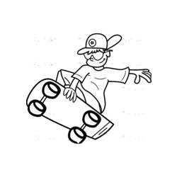 Dessin à colorier: Skateboard / Planche à roulette (Transport) #139366 - Coloriages à imprimer