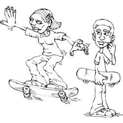 Dessin à colorier: Skateboard / Planche à roulette (Transport) #139399 - Coloriages à Imprimer Gratuits