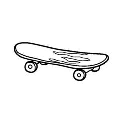 Dessin à colorier: Skateboard / Planche à roulette (Transport) #139410 - Coloriages à Imprimer
