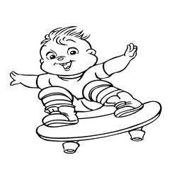 Dessin à colorier: Skateboard / Planche à roulette (Transport) #139419 - Coloriages à Imprimer Gratuits