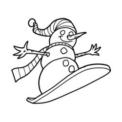 Dessin à colorier: Snowboard / Planche à neige (Transport) #143805 - Coloriages à imprimer