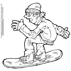 Dessin à colorier: Snowboard / Planche à neige (Transport) #143806 - Coloriages à imprimer