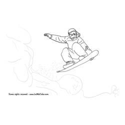 Dessin à colorier: Snowboard / Planche à neige (Transport) #143815 - Coloriages à imprimer