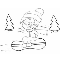 Dessin à colorier: Snowboard / Planche à neige (Transport) #143823 - Coloriages à imprimer
