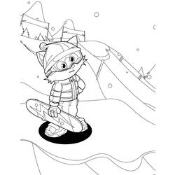 Dessin à colorier: Snowboard / Planche à neige (Transport) #143829 - Coloriages à imprimer
