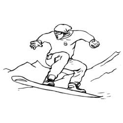 Dessin à colorier: Snowboard / Planche à neige (Transport) #143887 - Coloriages à imprimer