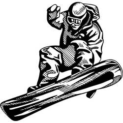 Dessin à colorier: Snowboard / Planche à neige (Transport) #143934 - Coloriages à imprimer