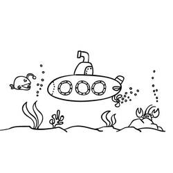 Coloriage Sous Marin (Transport) #206200 à imprimer et colorier
