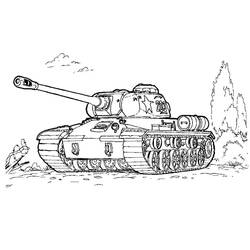 Dessin à colorier: Tank (Transport) #138001 - Coloriages à imprimer