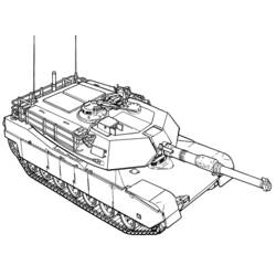 Dessin à colorier: Tank (Transport) #138002 - Coloriages à Imprimer