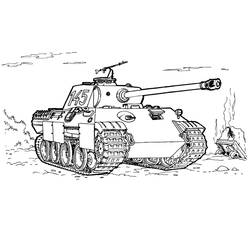 Dessin à colorier: Tank (Transport) #138003 - Coloriages à Imprimer