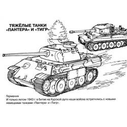 Dessin à colorier: Tank (Transport) #138010 - Coloriages à Imprimer