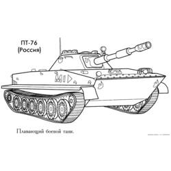 Dessin à colorier: Tank (Transport) #138013 - Coloriages à Imprimer