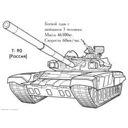 Dessin à colorier: Tank (Transport) #138016 - Coloriages à Imprimer Gratuits