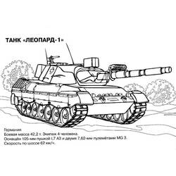 Dessin à colorier: Tank (Transport) #138022 - Coloriages à imprimer