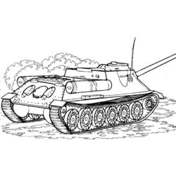 Dessin à colorier: Tank (Transport) #138030 - Coloriages à Imprimer