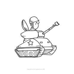 Dessin à colorier: Tank (Transport) #138039 - Coloriages à imprimer