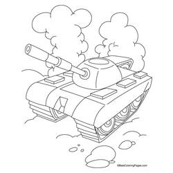 Dessin à colorier: Tank (Transport) #138045 - Coloriages à Imprimer Gratuits
