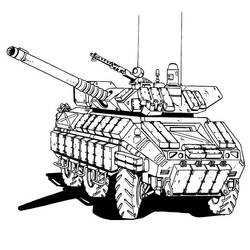 Dessin à colorier: Tank (Transport) #138055 - Coloriages à Imprimer