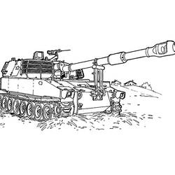Dessin à colorier: Tank (Transport) #138160 - Coloriages à imprimer