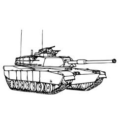 Dessin à colorier: Tank (Transport) #138164 - Coloriages à Imprimer Gratuits