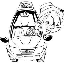 Coloriage Taxi (Transport) #204438 à imprimer et colorier