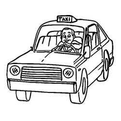 Joli coloriage Taxi (Transport) #204440, prêt à imprimer