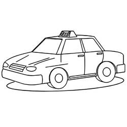 Coloriage Taxi (Transport) #204441 à imprimer et colorier