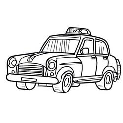 Coloriage Taxi (Transport) #204443 à imprimer et colorier