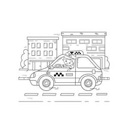 Coloriage Taxi (Transport) #204444, dessin gratuit prêt à imprimer