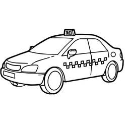 Coloriage Taxi (Transport) #204446 à imprimer et colorier