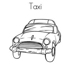 Coloriage imprimable Taxi (Transport) #204449 à colorier gratuitement