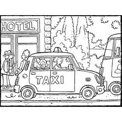 Dessin à colorier Taxi (Transport) #204450, gratuit à imprimer