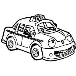 Dessin à colorier Taxi (Transport) #204451, gratuit à imprimer