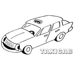 Dessin à colorier Taxi (Transport) #204452, gratuit à imprimer