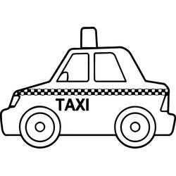 Coloriage Taxi (Transport) #204453, dessin gratuit prêt à imprimer