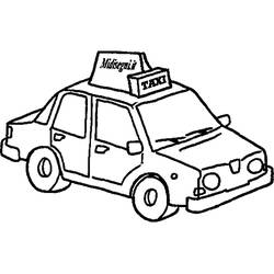 Dessin à colorier Taxi (Transport) #204459, gratuit à imprimer
