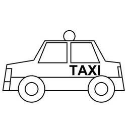 Coloriage à imprimer Taxi (Transport) #204463 pour enfants et adultes