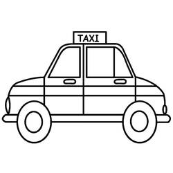 Dessin Taxi (Transport) #204465 à colorier pour petits et grands