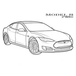 Dessin à colorier: Tesla (Transport) #207822 - Coloriages à Imprimer Gratuits