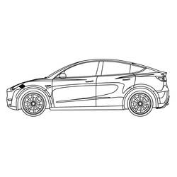 Dessin à colorier: Tesla (Transport) #207834 - Coloriages à Imprimer Gratuits