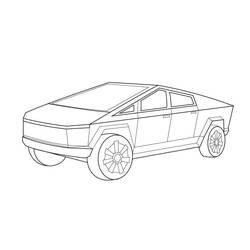 Dessin à colorier: Tesla (Transport) #207835 - Coloriages à Imprimer Gratuits