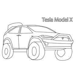 Dessin à colorier: Tesla (Transport) #207842 - Coloriages à Imprimer Gratuits