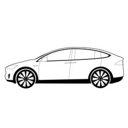 Dessin à colorier: Tesla (Transport) #207844 - Coloriages à Imprimer Gratuits