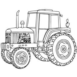 Dessin à colorier: Tracteur (Transport) #141929 - Coloriages à Imprimer Gratuits