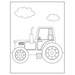 Coloriage Tracteur (Transport) #172550 à imprimer et colorier