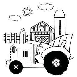 Dessin à colorier: Tracteur (Transport) #172554 - Coloriages à Imprimer Gratuits